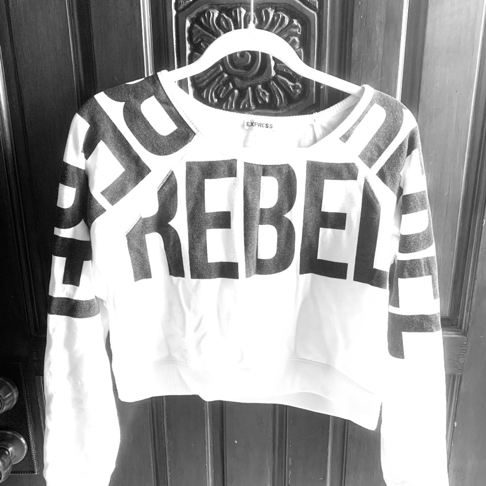 Express Rebel Cropped Sweatshirt